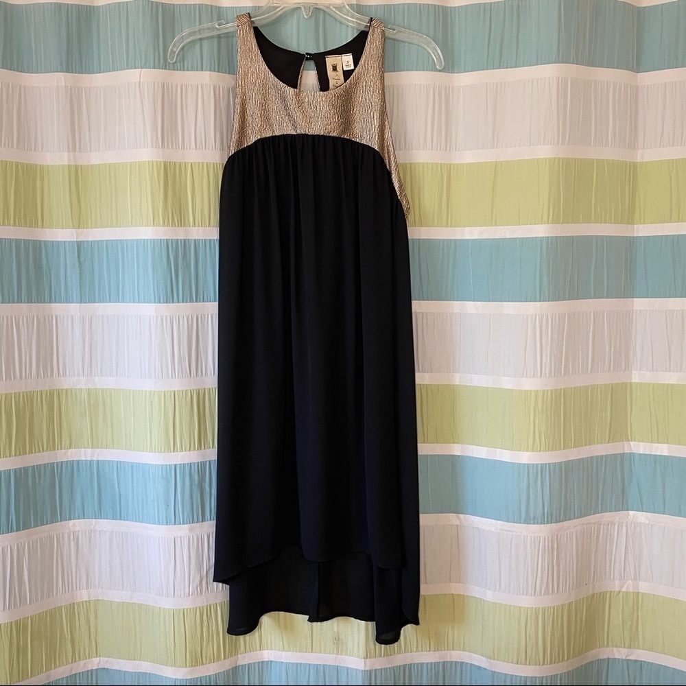 Needle & Thread Metallic & Black Sleeveless Dress Sz Small - Picture 9 of 9